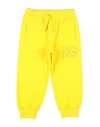 Dolce & Gabbana Toddler Boy Pants Yellow Size 5 Cotton, Elastane, Polyurethane, Polyester In Yellow