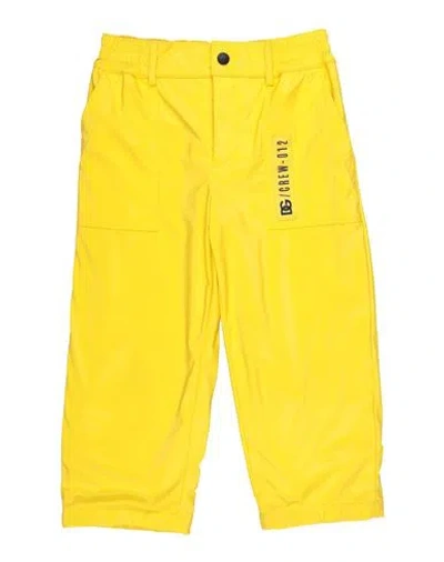 Dolce & Gabbana Babies'  Toddler Boy Pants Yellow Size 5 Polyester, Polyurethane