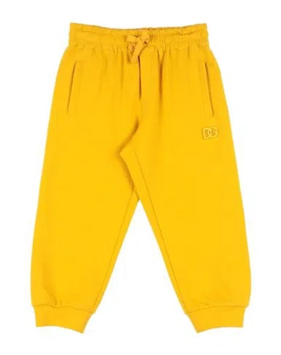 Dolce & Gabbana Babies'  Toddler Boy Pants Yellow Size 7 Cotton, Elastane