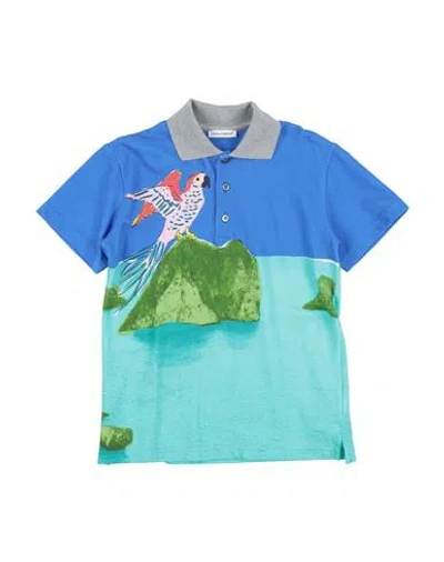 Dolce & Gabbana Babies'  Toddler Boy Polo Shirt Blue Size 7 Cotton