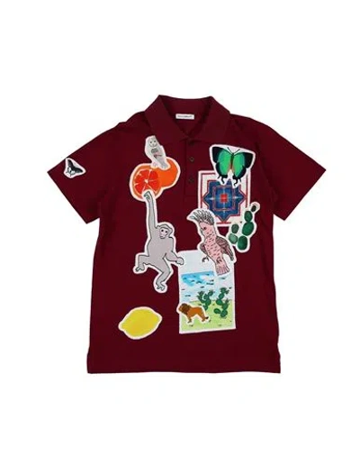 Dolce & Gabbana Babies'  Toddler Boy Polo Shirt Burgundy Size 6 Cotton In Red