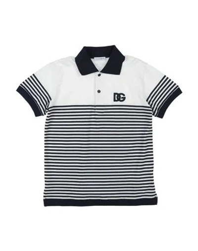 Dolce & Gabbana Babies'  Toddler Boy Polo Shirt Navy Size 4 Cotton In Gold