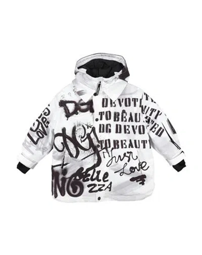 Dolce & Gabbana Babies'  Toddler Boy Puffer White Size 5 Polyester