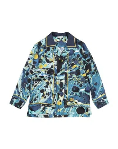 Dolce & Gabbana Babies'  Toddler Boy Shirt Midnight Blue Size 7 Silk