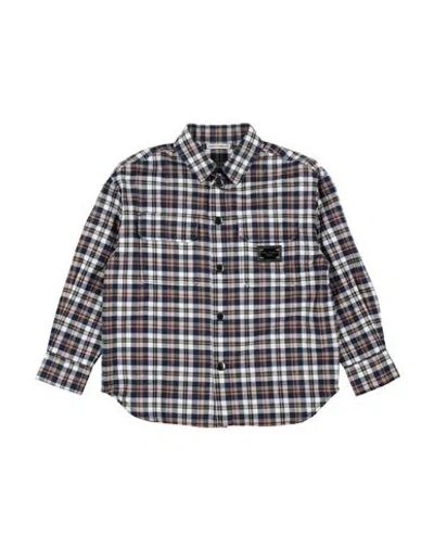 Dolce & Gabbana Babies'  Toddler Boy Shirt Navy Size 3 Cotton, Polyester, Zamak In Multi