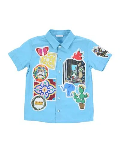 Dolce & Gabbana Babies'  Toddler Boy Shirt Sky Blue Size 6 Cotton