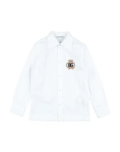 Dolce & Gabbana Babies'  Toddler Boy Shirt White Size 6 Cotton, Viscose, Polyester