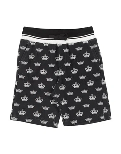 Dolce & Gabbana Babies'  Toddler Boy Shorts & Bermuda Shorts Black Size 5 Cotton