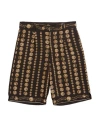 Dolce & Gabbana Toddler Boy Shorts & Bermuda Shorts Dark Brown Size 4 Silk In Brown
