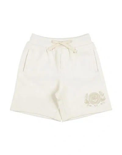 Dolce & Gabbana Babies'  Toddler Boy Shorts & Bermuda Shorts Ivory Size 4 Cotton In Neutral