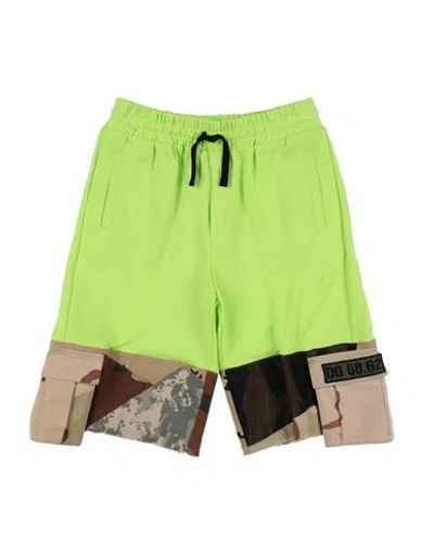 Dolce & Gabbana Babies'  Toddler Boy Shorts & Bermuda Shorts Lime Green Size 5 Cotton, Polyamide, Polyester,