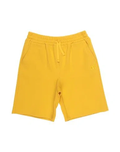Dolce & Gabbana Babies'  Toddler Boy Shorts & Bermuda Shorts Ocher Size 7 Cotton, Elastane In Yellow