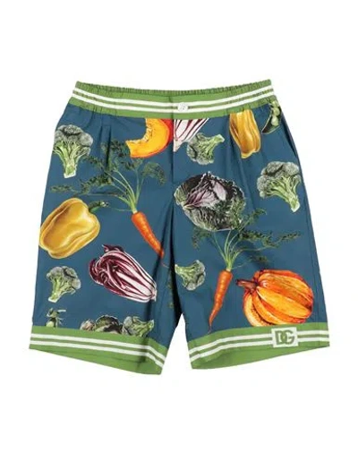 Dolce & Gabbana Babies'  Toddler Boy Shorts & Bermuda Shorts Slate Blue Size 6 Cotton