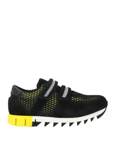Dolce & Gabbana Babies'  Toddler Boy Sneakers Black Size 9c Calfskin, Polyamide