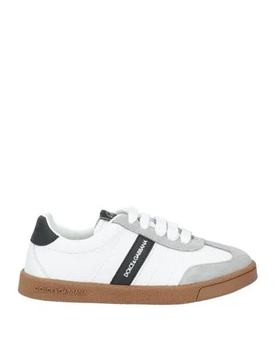 Dolce & Gabbana Babies'  Toddler Boy Sneakers White Size 10c Calfskin In Multi