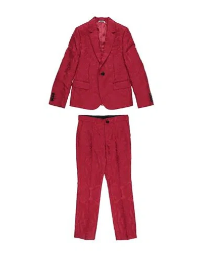 Dolce & Gabbana Babies'  Toddler Boy Suit Brick Size 5 Polyester, Acetate, Polyamide In Red