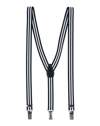 Dolce & Gabbana Babies'  Toddler Boy Suspenders Black Size - Polyester, Rubber, Calfskin