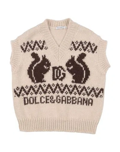 Dolce & Gabbana Babies'  Toddler Boy Sweater Beige Size 4 Virgin Wool, Alpaca Wool In Brown