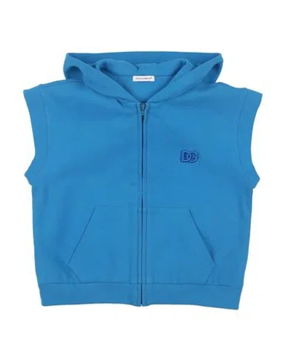 Dolce & Gabbana Babies'  Toddler Boy Sweatshirt Azure Size 3 Cotton, Elastane In Blue