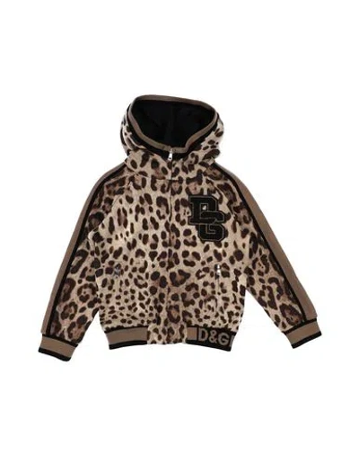 Dolce & Gabbana Babies'  Toddler Boy Sweatshirt Black Size 3 Cotton, Elastane In Multi