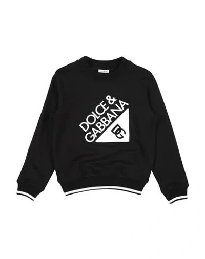Dolce & Gabbana Babies'  Toddler Boy Sweatshirt Black Size 4 Cotton, Elastane