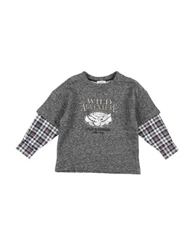Dolce & Gabbana Babies'  Toddler Boy Sweatshirt Black Size 4 Cotton, Wool, Elastane