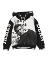 Dolce & Gabbana Toddler Boy Sweatshirt Black Size 5 Cotton, Pvc - Polyvinyl Chloride, Polyurethane, In Black