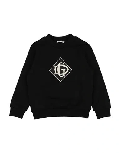 Dolce & Gabbana Babies'  Toddler Boy Sweatshirt Black Size 6 Cotton, Elastane, Silk, Viscose, Polyester