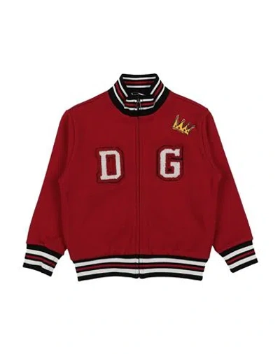 Dolce & Gabbana Babies'  Toddler Boy Sweatshirt Brick Red Size 5 Cotton, Wool, Acrylic, Polyester, Viscose
