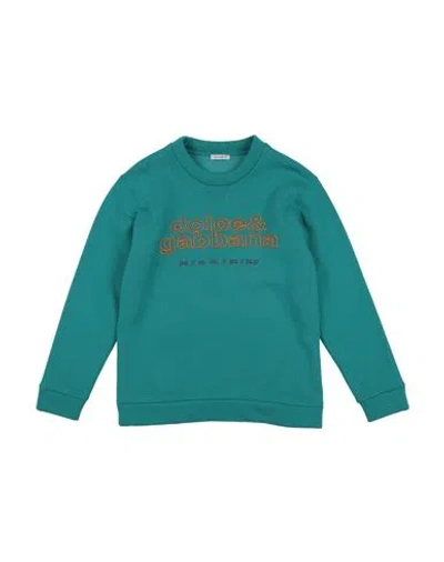 Dolce & Gabbana Babies'  Toddler Boy Sweatshirt Green Size 5 Cotton, Polyester, Elastane