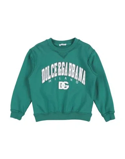Dolce & Gabbana Babies'  Toddler Boy Sweatshirt Green Size 7 Cotton