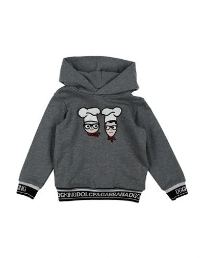 Dolce & Gabbana Babies'  Toddler Boy Sweatshirt Grey Size 7 Cotton, Wool, Acrylic, Viscose, Polyester