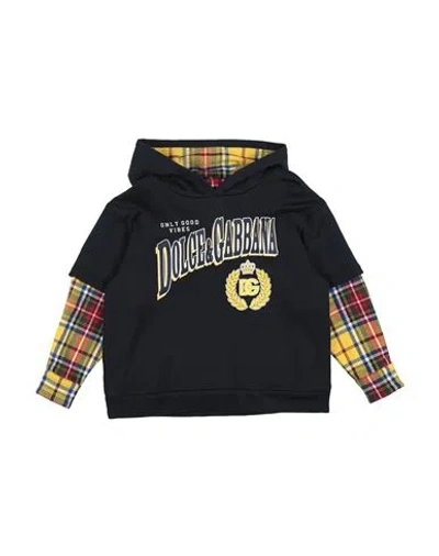 Dolce & Gabbana Babies'  Toddler Boy Sweatshirt Midnight Blue Size 3 Polyamide, Cotton, Polyester