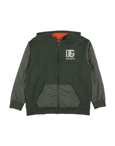 Dolce & Gabbana Babies'  Toddler Boy Sweatshirt Military Green Size 4 Cotton, Polyamide, Polyester, Elastane