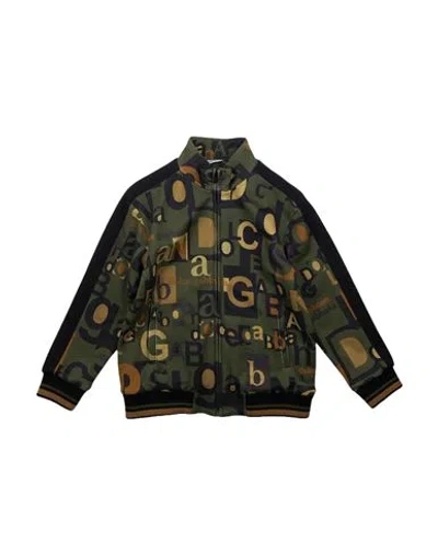 Dolce & Gabbana Babies'  Toddler Boy Sweatshirt Military Green Size 7 Cotton, Elastane