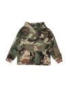 Dolce & Gabbana Toddler Boy Sweatshirt Military Green Size 5 Polyester, Cotton, Polyamide, Linen, El In Green