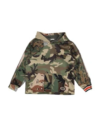 Dolce & Gabbana Babies'  Toddler Boy Sweatshirt Military Green Size 6 Polyester, Cotton, Polyamide, Linen, El