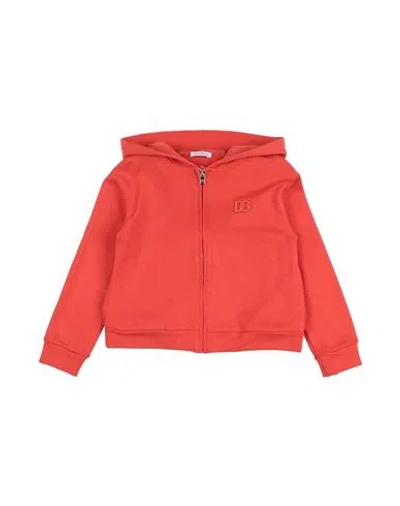 Dolce & Gabbana Babies'  Toddler Boy Sweatshirt Orange Size 5 Cotton In Red