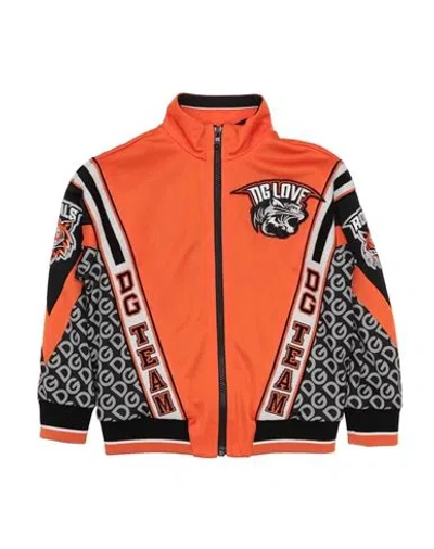 Dolce & Gabbana Babies'  Toddler Boy Sweatshirt Orange Size 5 Polyester