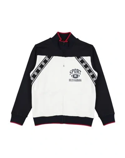 Dolce & Gabbana Babies'  Toddler Boy Sweatshirt White Size 4 Cotton, Elastane In Black