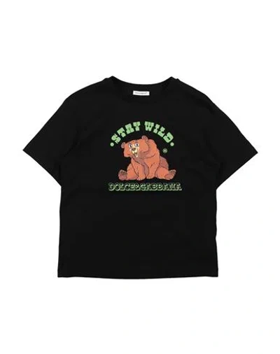 Dolce & Gabbana Babies'  Toddler Boy T-shirt Black Size 4 Cotton