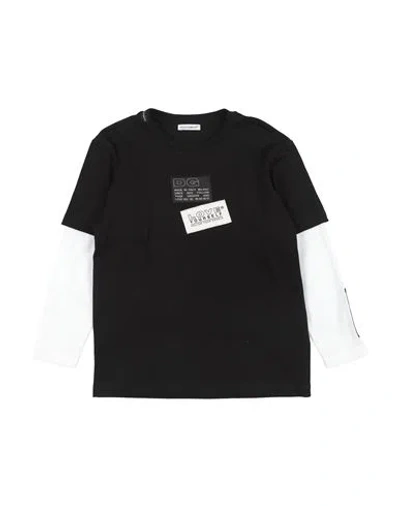 Dolce & Gabbana Babies'  Toddler Boy T-shirt Black Size 4 Cotton