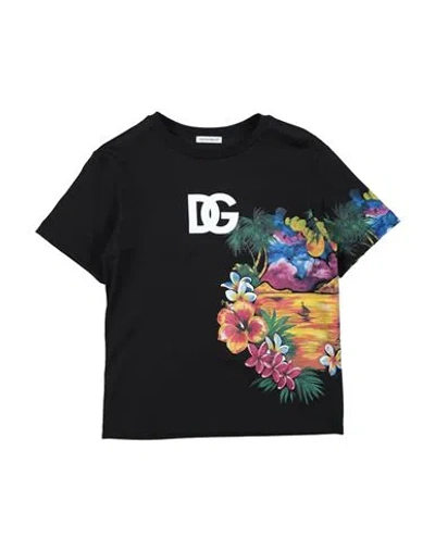 Dolce & Gabbana Babies'  Toddler Boy T-shirt Black Size 5 Cotton