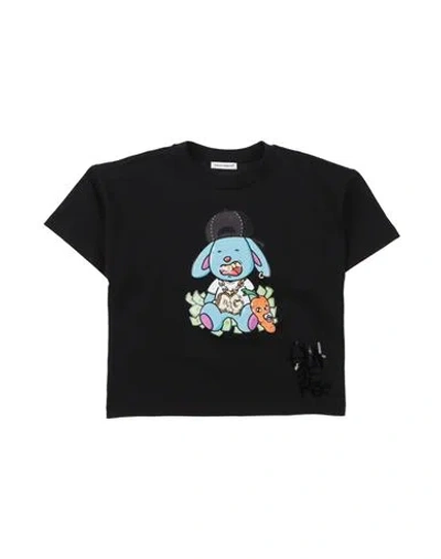 Dolce & Gabbana Babies'  Toddler Boy T-shirt Black Size 5 Cotton, Polyurethane