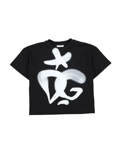 Dolce & Gabbana Babies'  Toddler Boy T-shirt Black Size 5 Cotton