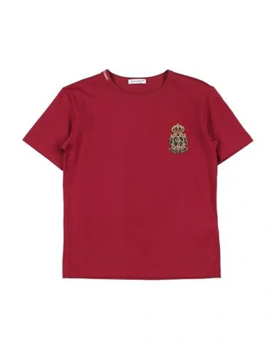 Dolce & Gabbana Babies'  Toddler Boy T-shirt Brick Size 5 Cotton In Red