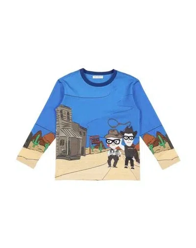 Dolce & Gabbana Babies'  Toddler Boy T-shirt Bright Blue Size 4 Cotton