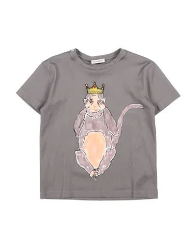 Dolce & Gabbana Babies'  Toddler Boy T-shirt Grey Size 5 Cotton