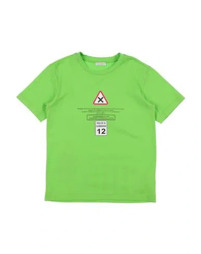 Dolce & Gabbana Babies'  Toddler Boy T-shirt Light Green Size 7 Cotton