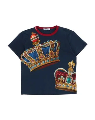 Dolce & Gabbana Babies'  Toddler Boy T-shirt Midnight Blue Size 7 Cotton